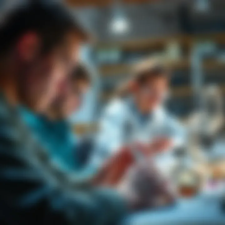 An educational setting showcasing students engaging in gemology classes