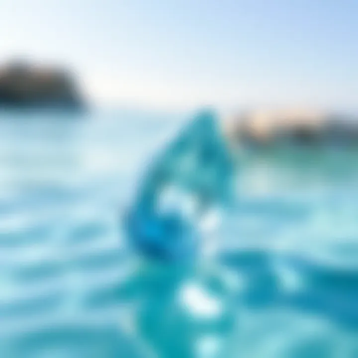 Symbolism of Aquamarine A serene aquatic landscape symbolizing the calming properties of aquamarine