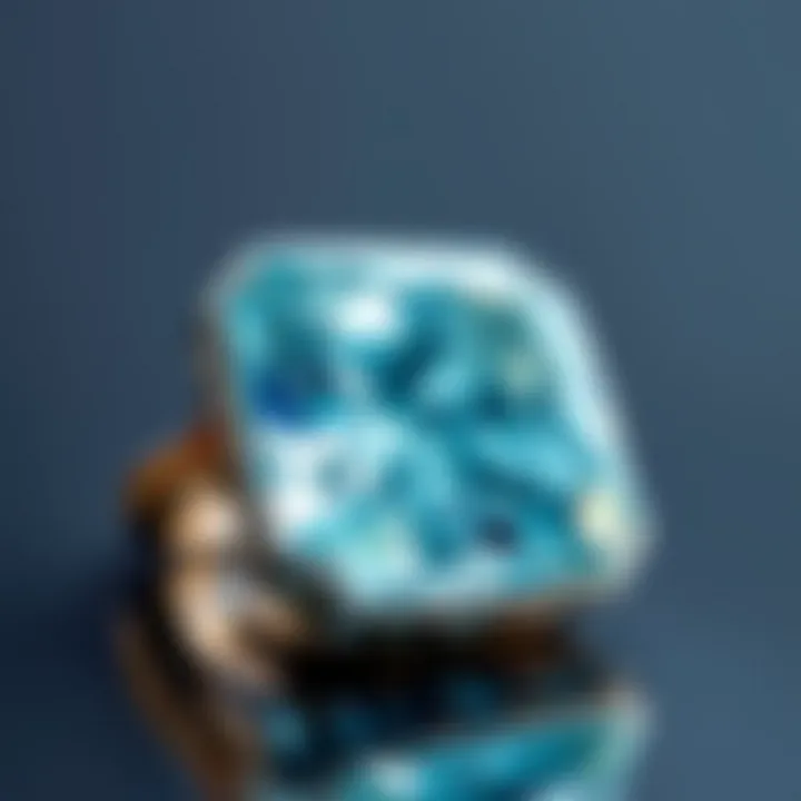 Aquamarine Gemstone Clarity Stunning close-up of aquamarine gemstone showcasing its clarity and color
