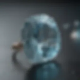 Aquamarine gemstone showcasing its clarity and color