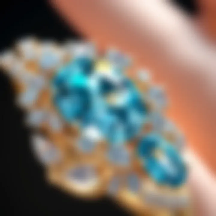 Aquamarine in Jewelry Artistic representation of aquamarine in various jewelry designs