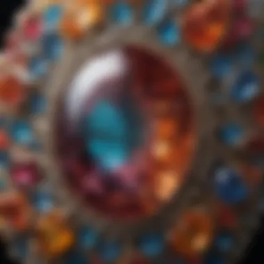 Intricacies of Arizona Gemstones Detailed close-up of a unique Arizona gemstone with intricate patterns