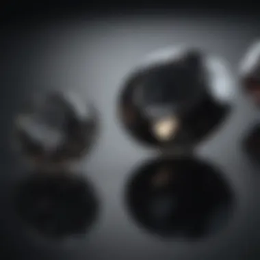 Comparison of black diamonds and traditional diamonds side by side