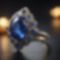 Dazzling blue star sapphire ring showcasing the unique asterism effect