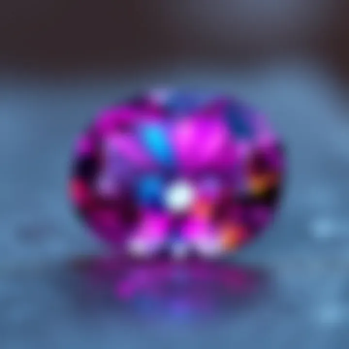 A close-up view of the August birthstone showcasing its vibrant color and clarity