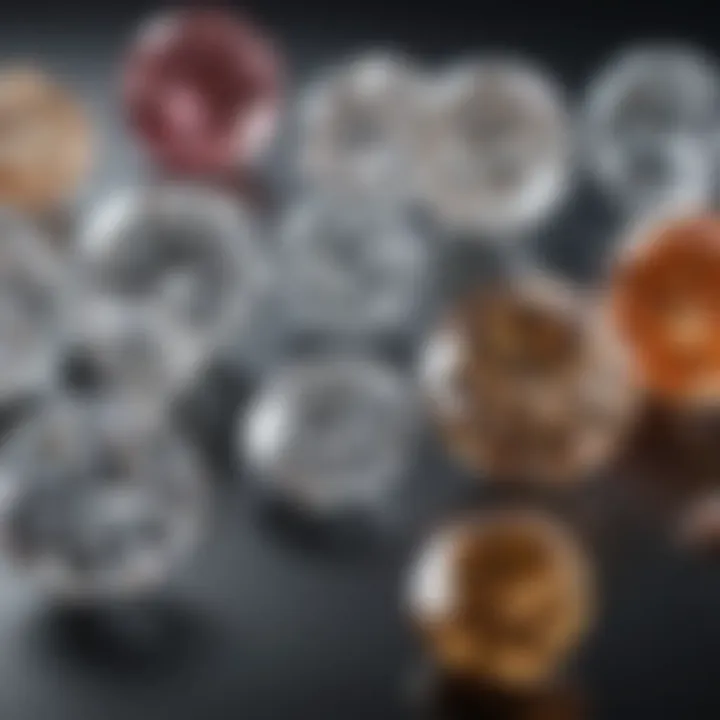 Comparison of various lab grown diamond styles and cuts