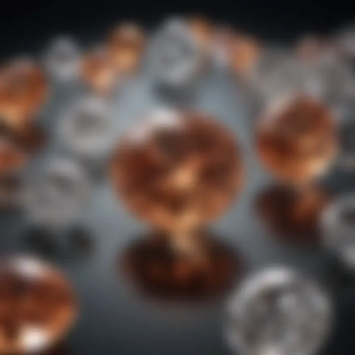 Elegant display of lab-created diamonds