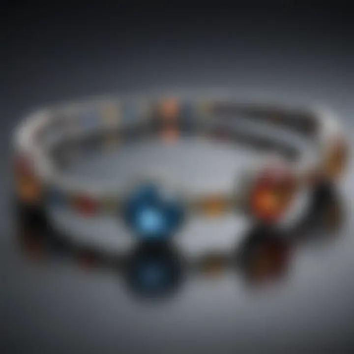 An elegant bracelet adorned with various birthstones, reflecting personal connection