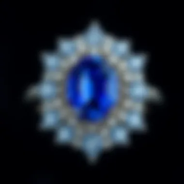 Exquisite Sapphire Jewelry: Timeless Elegance An intricately designed sapphire ring adorned with diamonds