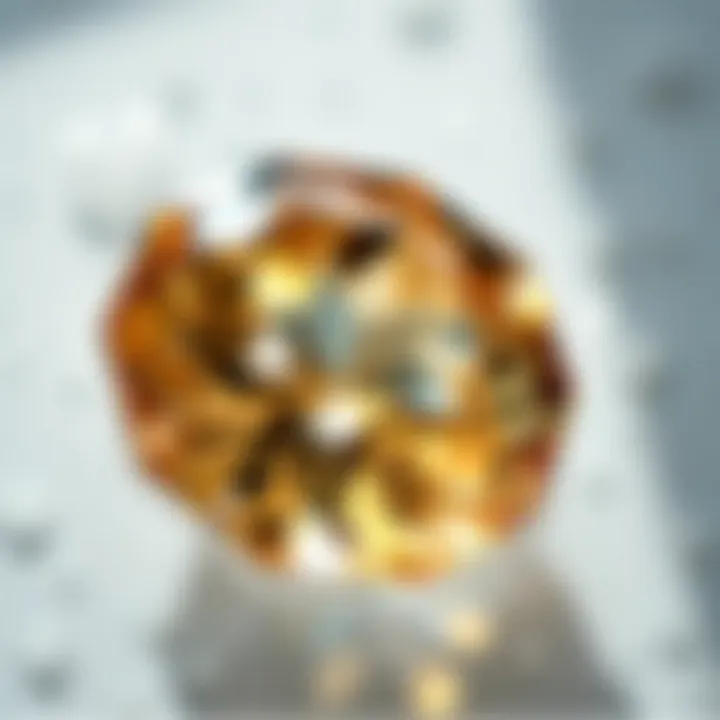 Close-up of a cleaning solution for gemstones