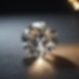 Comparison of light dispersion in moissanite and diamond