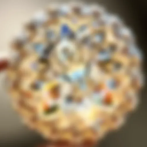 Comparison of round and oval diamond shapes