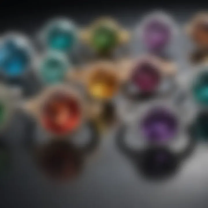 Selection of gemstones suitable for anniversary rings