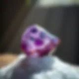 Cleansing amethyst with salt