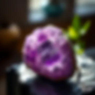 Using sound to cleanse amethyst