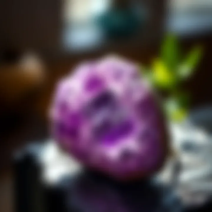 Using sound to cleanse amethyst