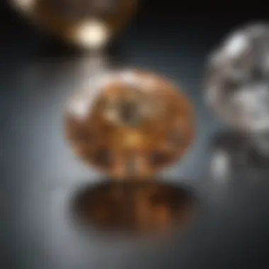 Lab Diamonds in Luxurious Settings An elegant selection of lab diamonds displayed in a luxurious jewelry setting.