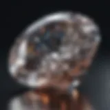 Close-up of a diamond showcasing its brilliant cut and sparkle