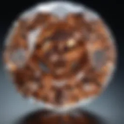 Close-up view of a genuine diamond showcasing its brilliance