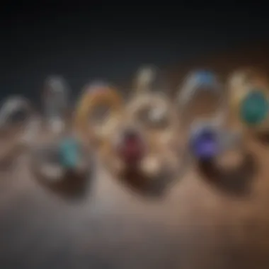 Selection of Ring Sizers Different ring sizers laid out for selection.