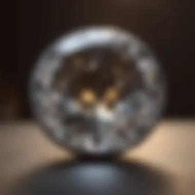 Comparison of real and fake diamonds under a jeweler's loupe