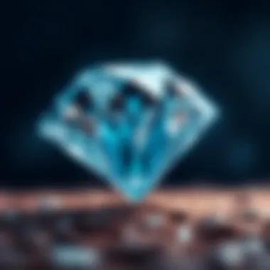 A market trend graph depicting diamond prices over the years.