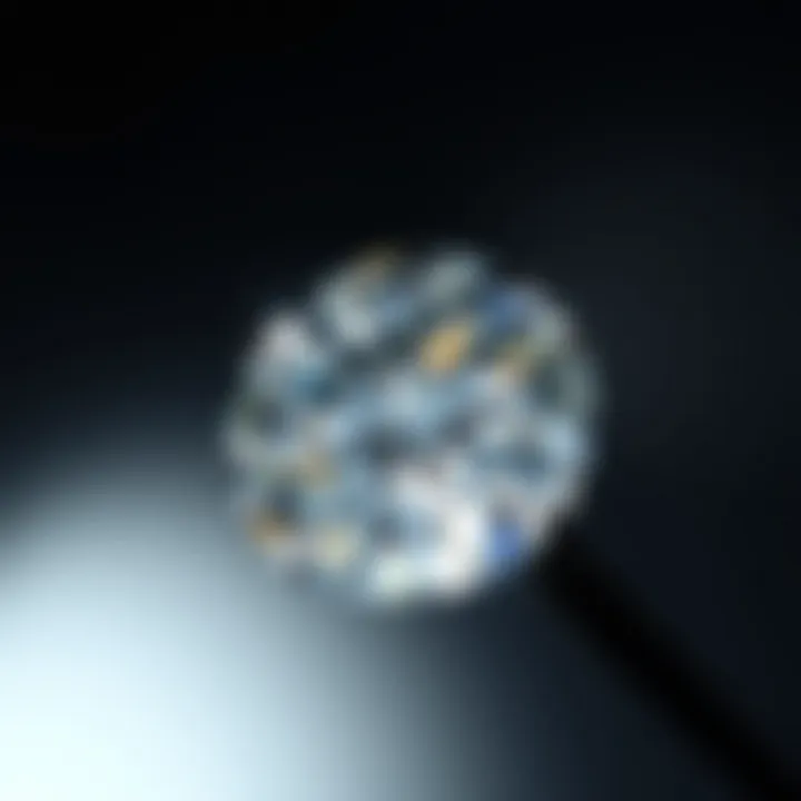 Close-up of a diamond showcasing its cut