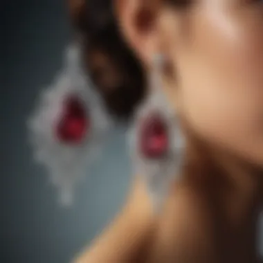 A vibrant display showcasing contemporary diamond earring trends