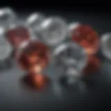 Visual comparison of lab-grown and natural diamonds