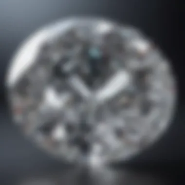 Close-up view of a G diamond showcasing its clarity and brilliance