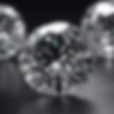 A close-up of diamond clarity and brilliance