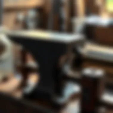 Anvil and Hammer for Metal Shaping Anvil and hammer for shaping metal in jewelry making