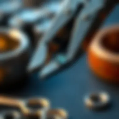 Precision Pliers for Jewelry Crafting Close-up of precision pliers used in jewelry crafting