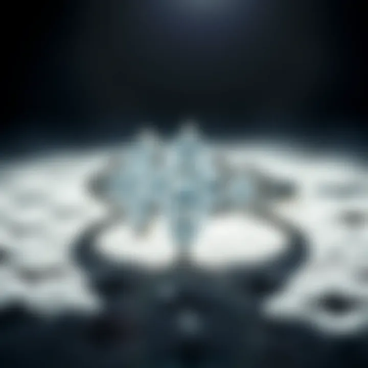 An array of ethically sourced diamonds used in the Forever Us ring