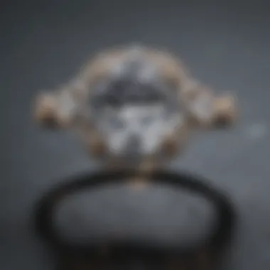 Close-up of a beautifully crafted custom engagement ring