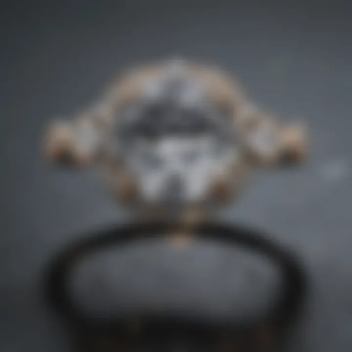 Close-up of a beautifully crafted custom engagement ring