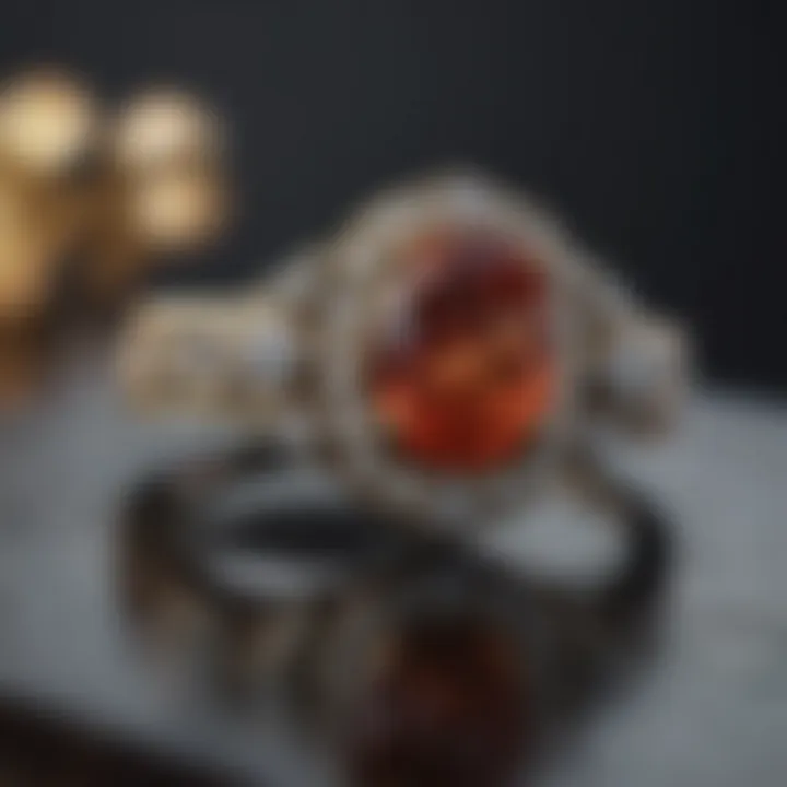 Elegant display of ethically sourced materials for rings