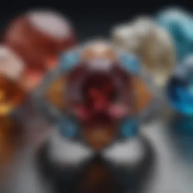 Artisan showcasing a beautiful array of gemstones