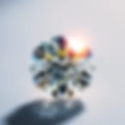 A close-up view of a high-quality IGI diamond showcasing its brilliance