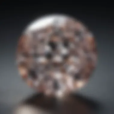 Close-up view of a cubic zirconia gemstone showcasing its brilliance