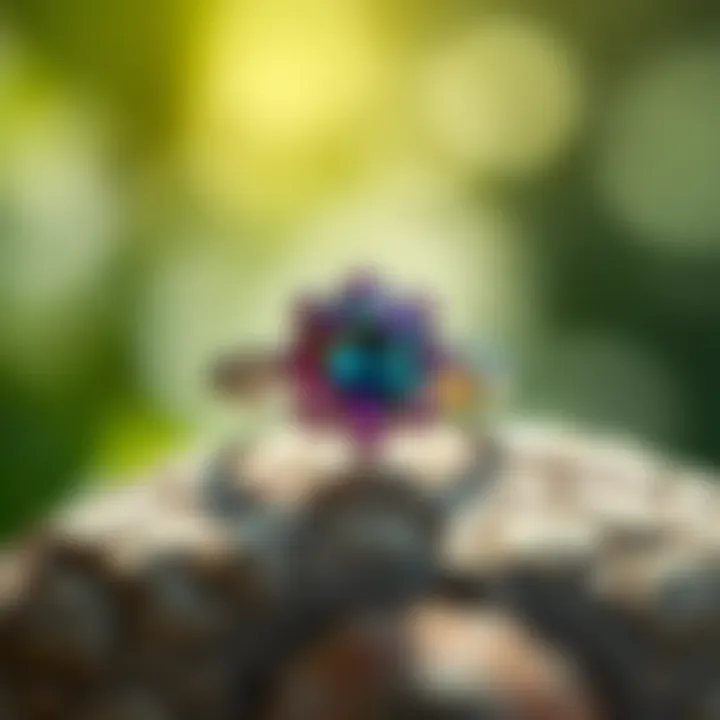 Sustainable gemstone eternity ring