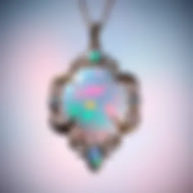 Vibrant Colors of Opal Pendant Elegant opal pendant showcasing vibrant colors