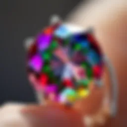 A stunning close-up of a June birthstone showcasing its unique colors and textures