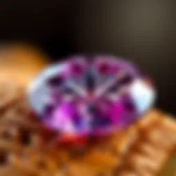 A detailed close-up of the October birthstone showcasing its unique texture and color