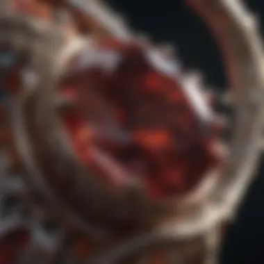 January's Garnet: A Deep Red Marvel Close-up of January's garnet with intricate details