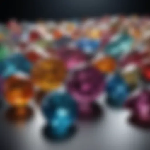 Showcasing a variety of certified gemstones on display