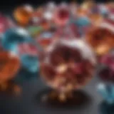 A stunning array of color diamonds showcasing their vivid hues and brilliance