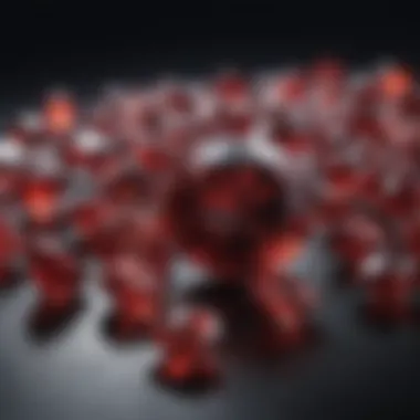 Cultural Significance of Garnet Gemstones Display of garnet gemstones emphasizing their cultural significance
