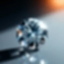 An exquisite lab-grown diamond sparkling under natural light