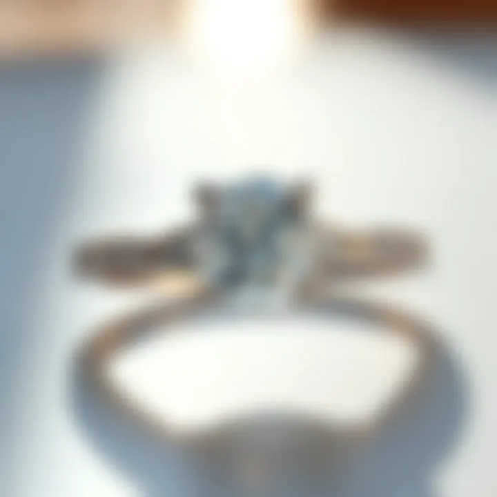 Visual representation of market trends related to engagement ring attributes